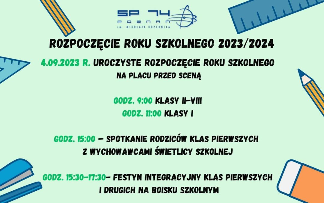 Rozpoczęcie roku szkolnego 2023-2024