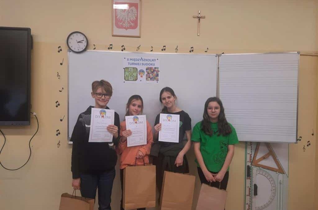 SUKCES UCZNIÓW NA X MIĘDZYSZKOLNYM TURNIEJU SUDOKU