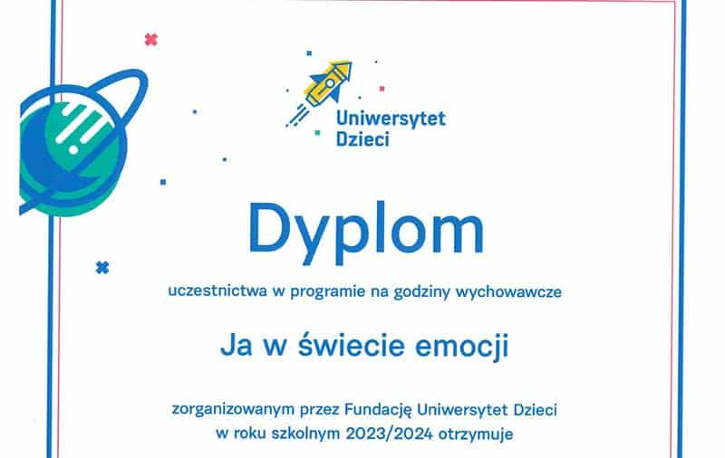Dyplom – Ja w świecie emocji