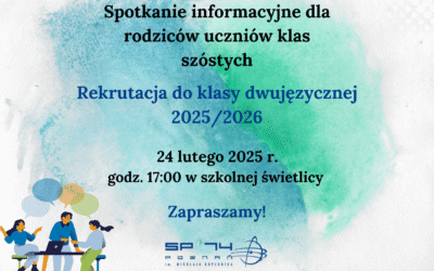 Rekrutacja do klasy siódmej dwujęzycznej