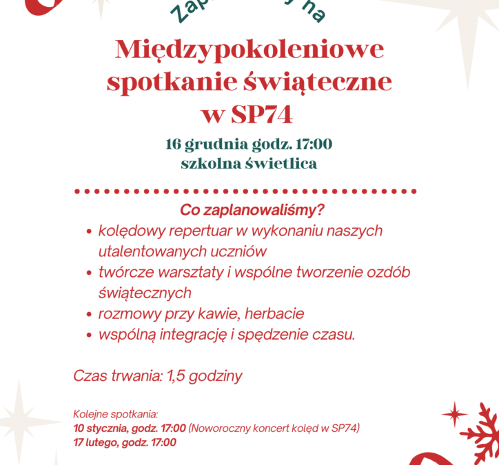 Międzypokoleniowe spotkanie Świąteczne